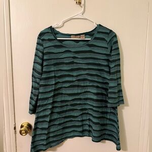 Art and Soul textured tunic blouse size Large boho hippie